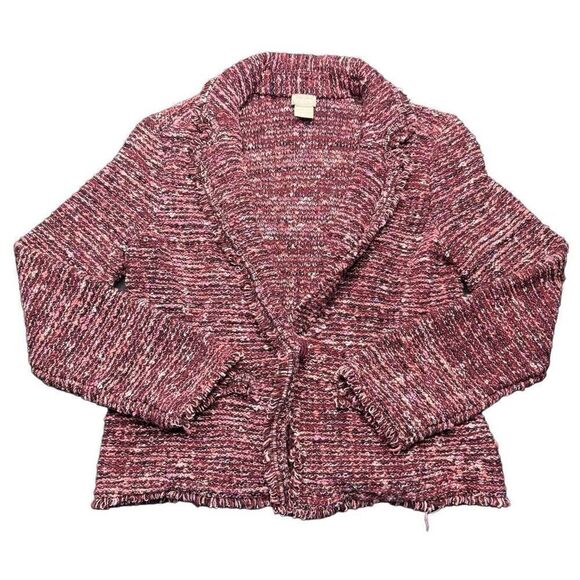 Chico’s Knit Snap Button Cardigan 0 Womens Size S Red - Picture 1 of 8